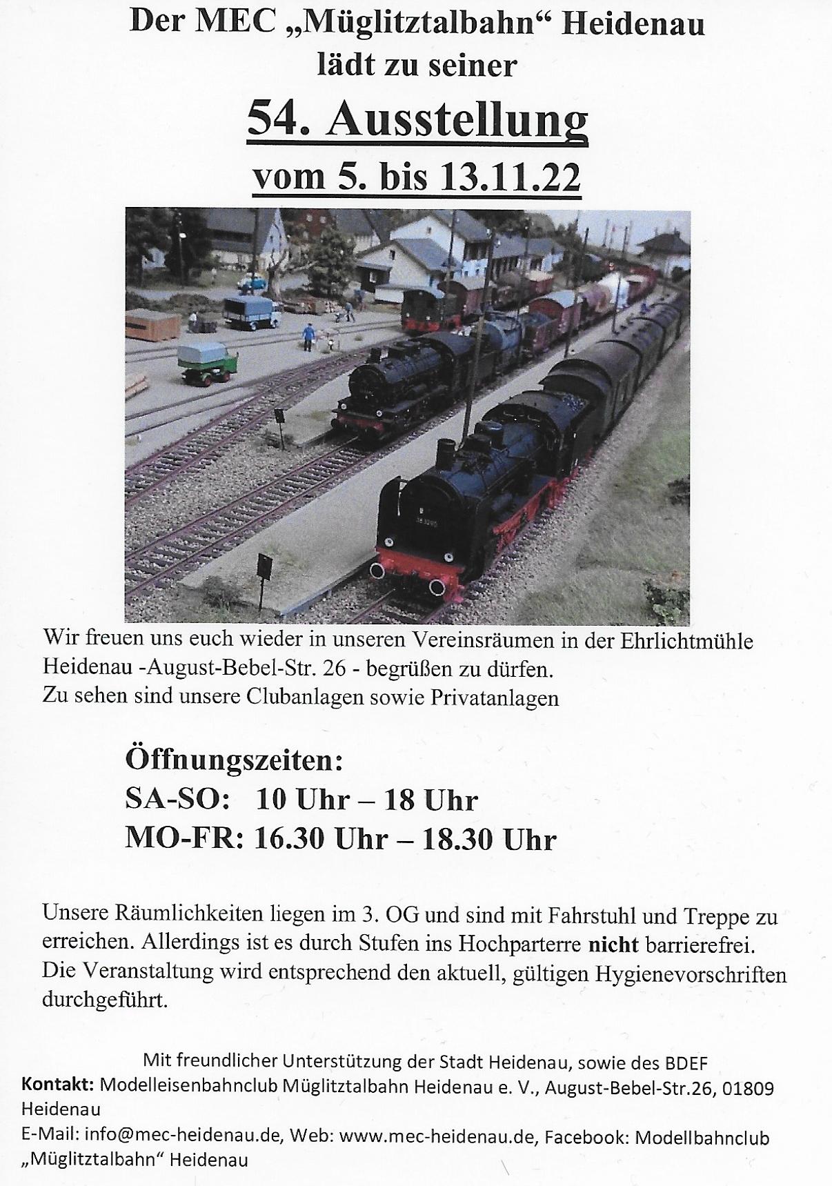 54. Modelleisenbahnausstellung